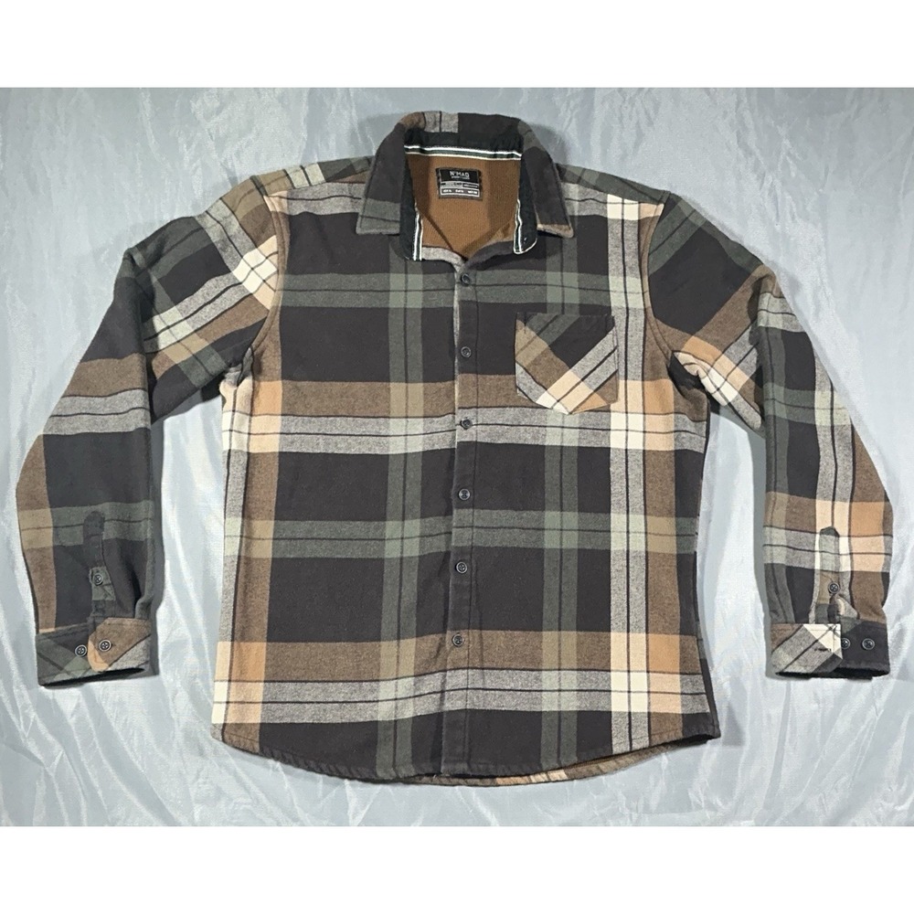 NOMAD by Craft + Flow plaid button-down flannel shirt Size XL